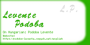 levente podoba business card
